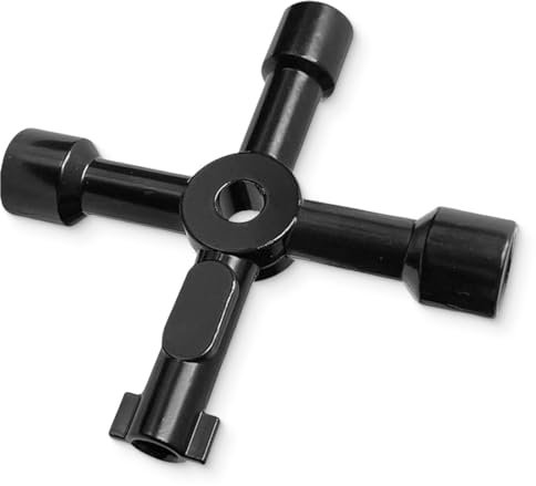 JEYORZY Clé en Croix, Multifonction 4 façons Universal Triangle Clé, 4 Voies Clé Multifonction, Clé à Interrupteur Croisé Universel, pour Ascenseurs, Armoires Electriques, Vannes