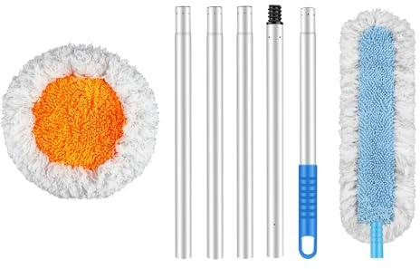 DZGKGM Balai de nettoyage d'auvent de véhicule récréatif – Brosse de nettoyage extensible – Outil de balai pour auvent de véhicule récréatif avec tête de brosse pliable et tête de brosse de nettoyage
