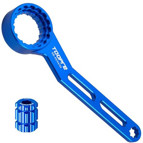 CLKE 6-in-1 Multifunktionales Kurbelabzieher Fahrrad, Fahrrad Werkzeug Set, Tretlager Werkzeug, Pedalschlüssel (12/16-Zahn) für Hollowtech II kompatibel für BBR60/BB80/BB51/PF30 Centerlock Werkzeug