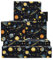 Weltraum-Geschenkpapier – 6 Blatt Galaxie-Geschenkpapier – Planeten und Sterne – schwarzes Geschenkpapier – Weltraum-Geschenke für Jungen und Mädchen – mit Aufklebern – von Central 23