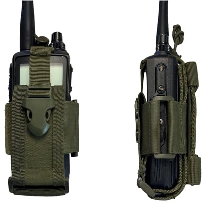 Sarcia Radio Holster,Molle Radio Pouch Military Heavy Duty Radios Holster Bag for Two Ways Walkie Talkie Compatible with Motorola Baofeng Kenwood Green 2PACK