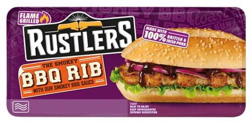 Rustlers The Smoky BBQ Rib with Our Smoky BBQ Sauce 157g × Pack of 3