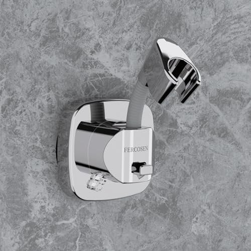 FERCOSEN Supporto Doccia Orientabile 360° Con Ventosa | Portata 10 kg, Montaggio In Secondi | Supporto Antiscivolo Resistente Alla Ruggine