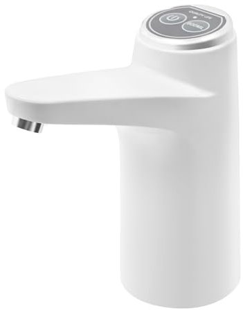Pompe à bouteille d'eau électrique portable - Chargement USB - Pompe à eau potable automatique - Robinet de camping - Pompe à boire automatique pour la maison, le bureau, la cuisine, le camping (blanc