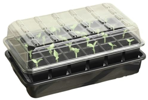 W-Direct 24 Cell Self Watering Seed Starter Kit with Reservoir, Capillary Mat & Clear Cover – Reusable Propagation System for Strong Germination & Healthy Seedlings