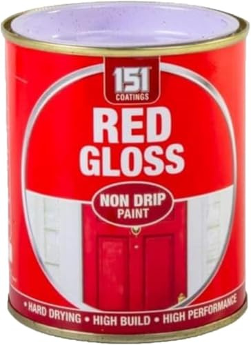 MSQUARE Non-Drip Paint, Easy Application, Quick Drying Formula, Rich Gloss Finish, Smooth Coverage, Multipurpose Use, Ideal for Home, Garage & Workshop Projects, Red Gloss, 300ml (Pack of 1)