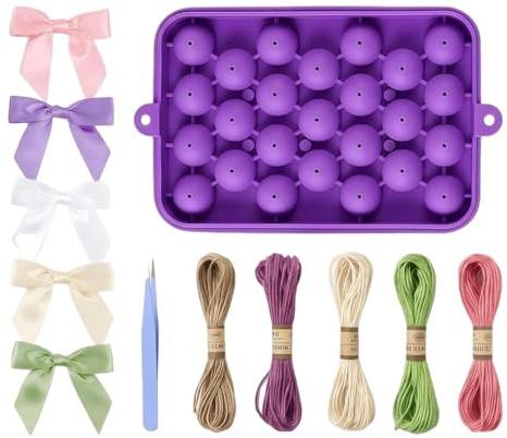 Handmade Soap Making Kit - 200g Silicone Rope Food-Grade Grape Soap Mould, Easy Release Craft Mould, Flexible Creative DIY for Beginners Children Women Mother's Day Birthday
