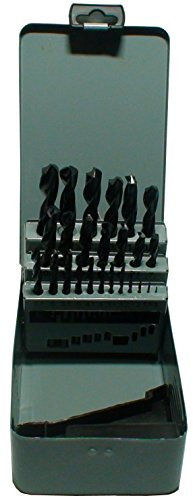 Drill America 25 Piece High Speed Steel Drill Bit Set with Black Oxide Finish (1mm - 13mm x .5mm), DWDN Series