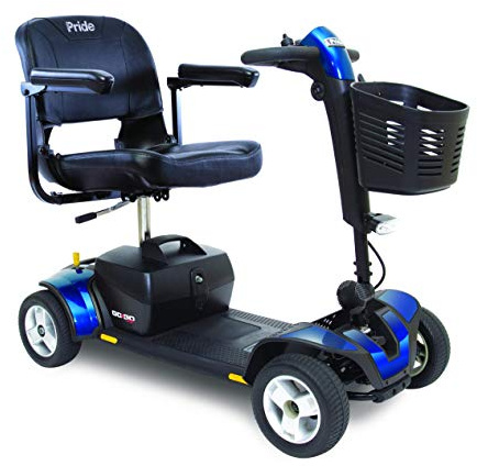 Pride Mobility S74 Go-Go Sport 4-Wheel Electric Mobility Scooter for Adults with Free Challenger Mobility Accessory