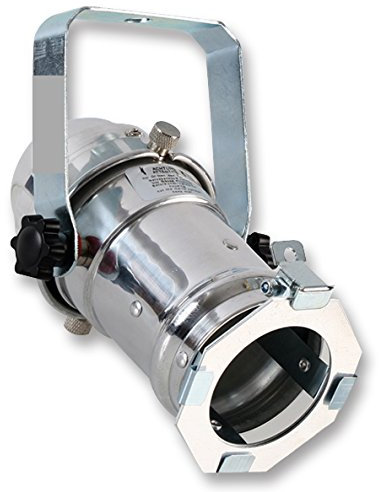Spot industriel rétro en métal argenté PAR16 avec lampe 50 W