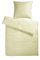 Carpe Sonno Mako Satin Bettwäsche 155 x 220 cm Creme - Exklusive Hotelbettwäsche aus 100% feinster Baumwolle robuster Qualitäts Reißverschluss - Hotel Bettgarnitur Set Kopfkissenbezug 80 x 80 cm