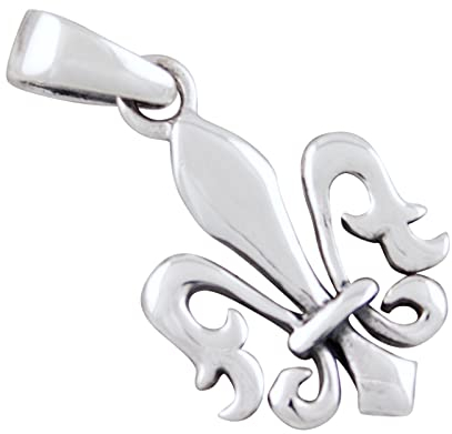 Fleur de Lys, petit Pendentif en argent 925