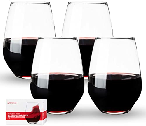 Spiegelau & Nachtmann - Authentis - Verres à vin et Carafe à décanter, Universalbecher XXL, 4er-Set