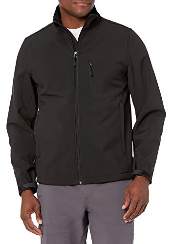 Amazon Essentials Giacca in Softshell Impermeabile Uomo, Nero, XXL