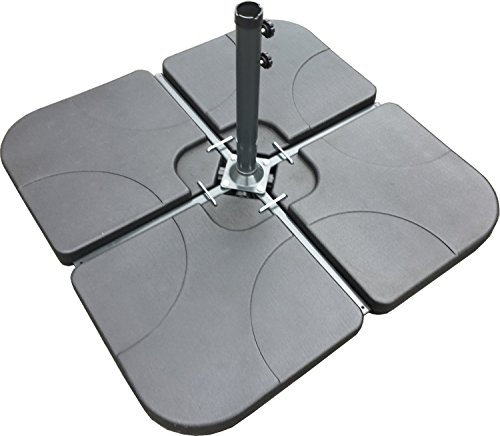 AIRWAVE Set of Four Base Weights For 3x3 Metre Cantilever Banana Parasols, Can Be Filled with Sand or Water, Waterproof, Easy Storage, Built In Handle, Black