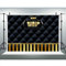 Goldene VIP-Hintergründe, 2,9 x 1,8 m, schwarze getuftete goldene Streifen, Fotografie-Hintergründe, Veranstaltungen, Schritt und Wiederholung, Banner Requisiten LUP575