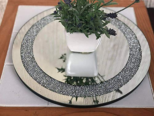 30cm Diamante Mirrored Crystal Candle Plate- an Elegant Addition to Your Home- Best Gift
