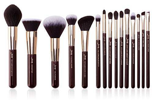 Jessup pinceaux maquillage lot 15 pinceaux maquillages professionnels pour visage et yeux, fond de teint,sourcils,lèvres,fard à paupières,eye-liner kit de brosse maquillage,T283