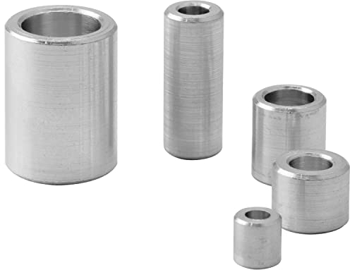 FASTON Aluminium Distanzhülsen M8 Ø innen 8,5 mm (4 Stück) Hülsen Abstandshülsen Buchse Distanzbuchsen Abstandsbuchsen Schildhalter Ø Außen 15 mm Länge 8 mm