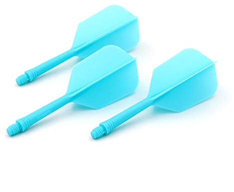 CUESOUL ROST Integrated Dart Shaft and Flights Medium,Blue Slim Shape,Set of 3