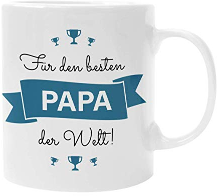 Papa Geschenkideen I Papa Tochter Geschenk I Tasse mit Spruch Für den besten Papa der Welt (Blau) I Geburtstag für Papa