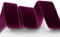 finemark 3 m x 22 mm Elastisches Samtband Burgund Bordeaux (385) Velour extrem dehnbar einseitig Samt 20% Elasthan zum nähen