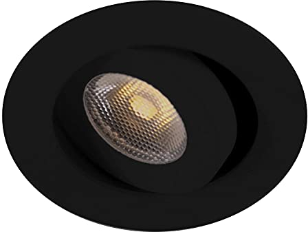 LED Einbauleuchte MiniAMP, 3W, 24V DC, warmweiß, drehbar und schwenkbar, dimmbar, Schwarz