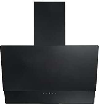 Respekta Dunstabzugshaube kopffrei / Dunstabzugshaube schräg 60 cm / Metallgehäuse mit Glasschirm in Schwarz / Abluft - und Umluftfunktion / CH66038-60SAM / A / 54 – 67,5 dB