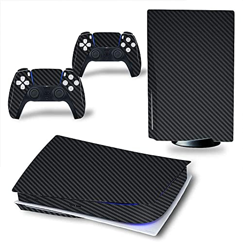 Gamedealer Carbon Skins Decal Sticker Schutzfolie passend für PS5 Digital Version in schwarz mit 3D Effekt Versand aus DE