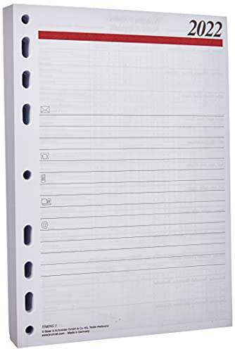 rido/idé 7065900002 Tageskalendarium/Zeitplansysteme 2022, 1 Seite = 1 Tag, 1 Seite Wochenplanung vor jeder Woche, Blattgröße 14,8 x 20,8 cm, A5