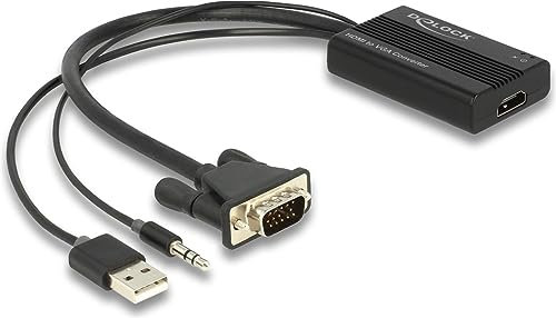 DELOCK Adaptateur HDMI vers VGA avec audio 25 cm