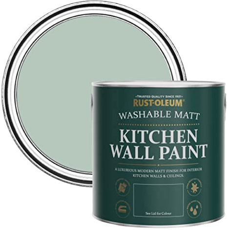 Rust-Oleum Green Washable Kitchen Wall Paint in Matt Finish - Leaplish 2.5L