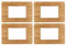 4 Placas Cubre Enchufes Pared Compatibles con Vimar Plana (3 Plazas/Módulos, Madera Oscura)