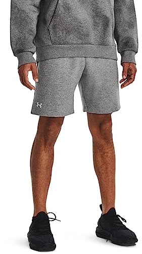 Unter Armour Homme UA Rival Fleece Short, short running homme, short polaire confortable avec poches et ceinture côtelée, short homme en polaire