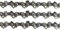 Nemura Lot de 3 Chaînes de tronçonneuse - 64 Maillons Entraîneurs - Guide de 38 cm - Pas de 325 - Jauge de 0.58 (1.5mm) - Pièces Détachées pour Outillage Jardin - Marque Française