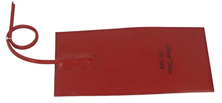 Silikon Heizkissen 100W 230 mm Länge 130 Mm Breite Kraftstofftank Heizkissen Schnelle Erwärmung Wasserdichtes Silikon Heizkissen (DC24V)