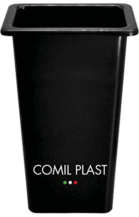 Comill Plast | Portafiori in plastica per Vaso da cimitero Rettangolare Colore Nero, Altezza 16 cm, Lati 8 cm x 5 cm
