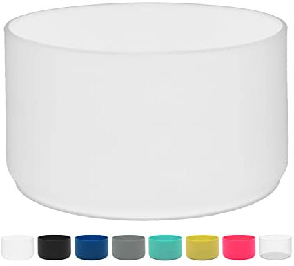 Flaskars Protective Silicone Boot for 12oz - 40 oz Hydroflask/Stanley Water Bottles Tumbler Anti-Slip Bottom Sleeve Cover Bumper (Fits Hydroflask 32 oz and 40 oz Bottles, White)