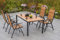 Yoursol by Merxx Gartenmöbel Set Santorin für 4 Personen mit Tisch 150 x 90 cm, Akazie, Klappstühle