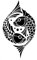 GAETOYEN Autoaufkleber Hund Personalisiert 21Cm（8.6 Inches） Yin Yang Koi Fisch Vinyl Auto Aufkleber Dekor Schwarz/Silber(def1m14474)