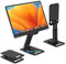Portable Monitor Stand - 6.69*4.60 Wide, Stable Base & 360 Rotation & Adjustable, Compatible with iPad Pro 11, 12.9, Up to 15.6 Portable Monitor (Black)