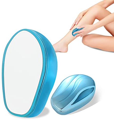 Haarentfernung Ohne Rasieren Crystal Haarentferner Waschbarer Nano Epilierer für Damen Herren Wiederverwendbarer Magic Crystal Haarentferner Stein für Körper Beine Arme Rücken Peeling Yellow)1