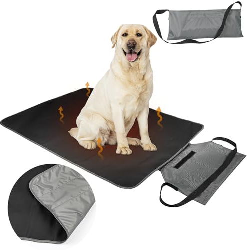 YFbrite Faltbare Outdoor Hundematte| Innen hundedecke waschbar | Gestepptes Kunstleder hundematte wasserdicht| Camping Decke Hund Katze Mat (L)