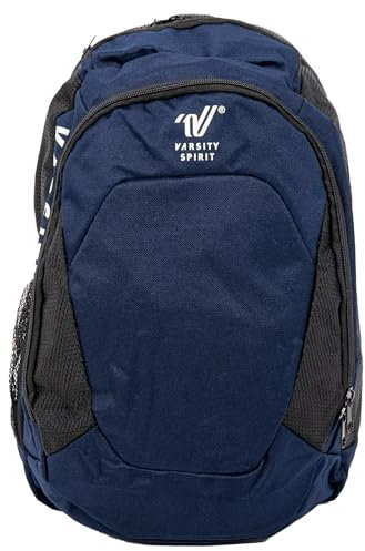 Varsity Spirit Cheer Rucksack für Cheerleader und Sportler – langlebig, geräumig mit extra Taschen, Marineblau, Classic