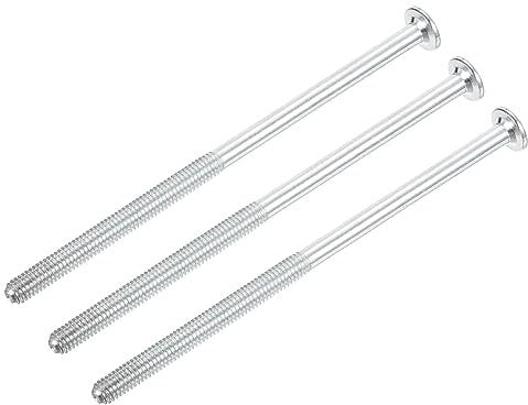QUARKZMAN M6 x 120mm Phillips Piatto Testa Bullone Vite x 3pz Inossidabile Acciaio Svasato Piatta Testa Macchina Viti per Mobili Casa Elettrodomestici (Argento Tono)