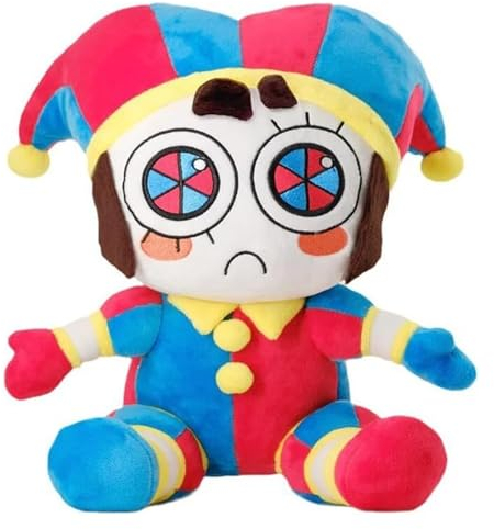 Yezelend Pomni Plush, 25 cm Digital Circus Plush, Giocattolo di peluche morbido e abbracciabile, Design ispirato ai personaggi dei videogiochi, Compleanno, Halloween, Natale, Unisex, 24 cm