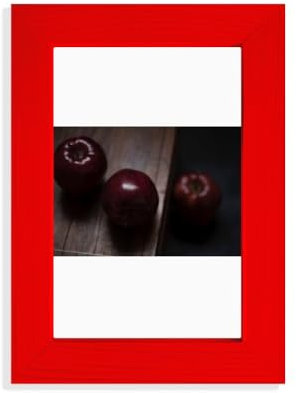 Bilderrahmen mit frischem Kirschbaum, Natur, roter Bilderrahmen