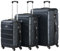 Zelsius Koffer Set 3 Stück, Anthrazit | ABS Hartschalenkoffer mit Zahlenschloss, Doppelrollen und Innen Trennwand | Handgepäckkoffer, Koffer Groß, Hartschalenkoffer Set 3 teilig, Trolley, Luggage Set