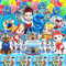 56PCS Paw Dog Geburtstag Deko 5 Jahre, Patrol Dog Deko Kindergeburtstag,Paw Dog Geburtstag,Patrol Dog Party Set,Paw Dog Luftballon,Kuchen Topper,Tischdecke,Patrol Dog Kindergeburtstag Deko für Kinder