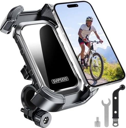 SVIPDDD Porta Cellulare Moto e Bici,moto specchietto et bicicletta manubrio universale,Rotazione 360° e Blocco Rapido 1S,Compatibile con Smartphone 4.0-7.2,Ultra Stabile con Sicurezza Rafforzata